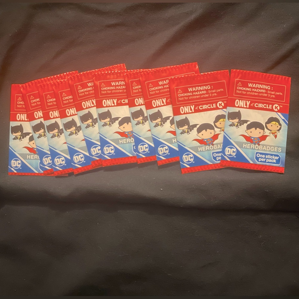 LIMITED RUN- 10 RANDOM packs of HeroBadge DC Felt stickers